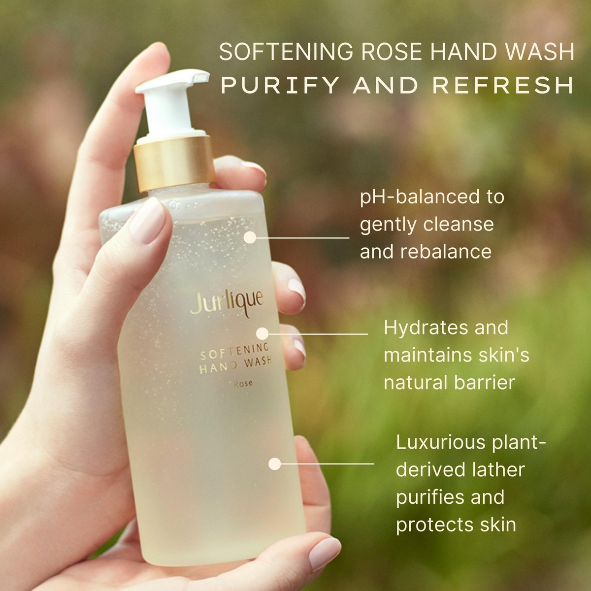 Jurlique Rose Hand Wash - Nourishing & Gentle Cleanser, 10 oz - görsel 3