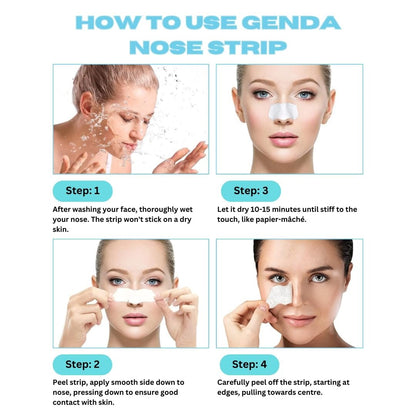GENDA Blackhead Remover Nose Pore Strips for Deep Cleansing, Hydrocolloid Nose Patches - 12 Strips