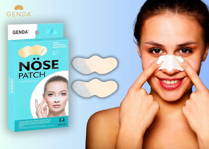 GENDA Blackhead Remover Nose Pore Strips for Deep Cleansing, Hydrocolloid Nose Patches - 12 Strips