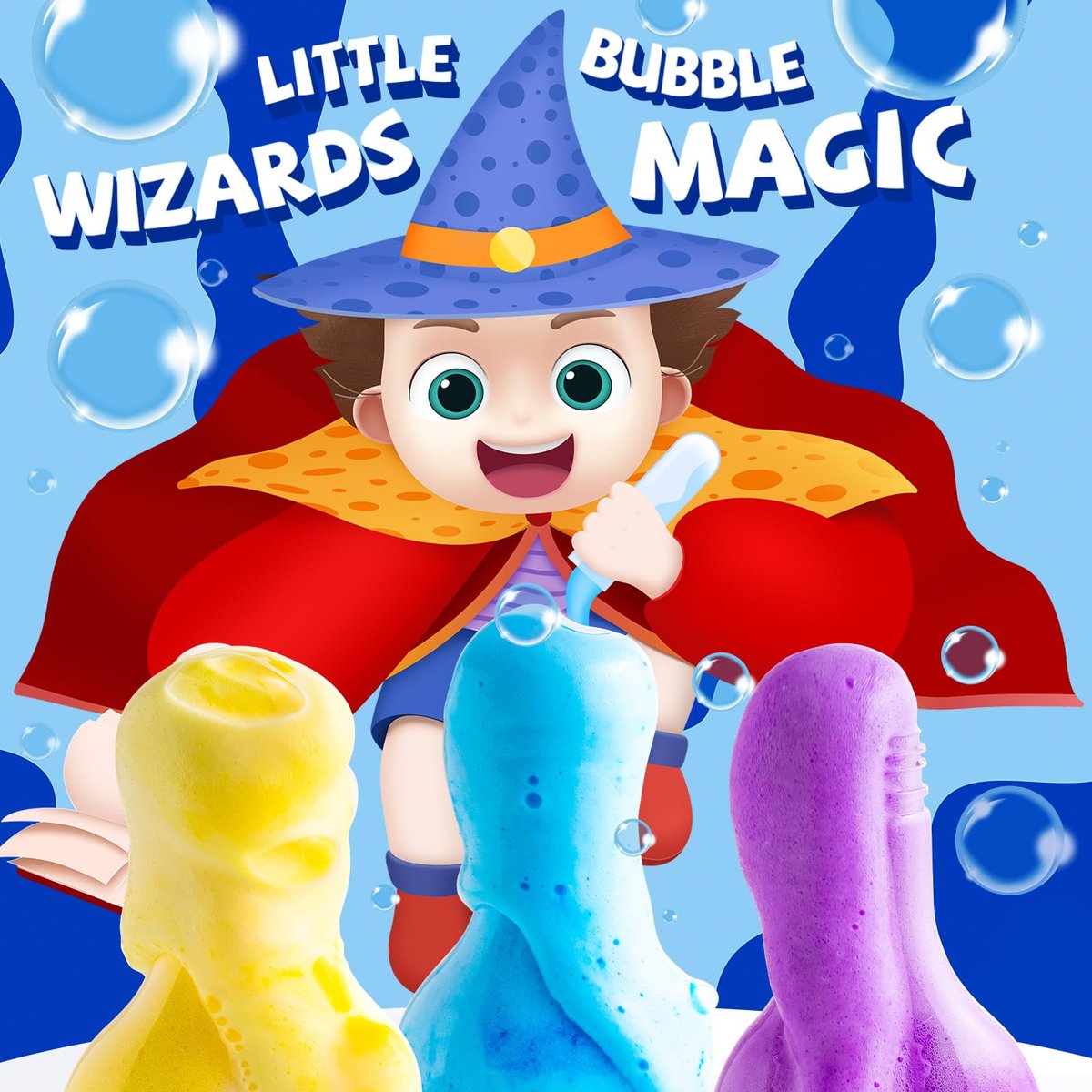 CLOUQUAR Kids Bath Bomb Potions - 6 Pack Non-Toxic Fizzy Bubble Bath Explosions, Colorful Burst Bath Potions for Kids, Scientific & Magical Bath Time Buddy, Fun & Educational Bubble Bath Avelisse