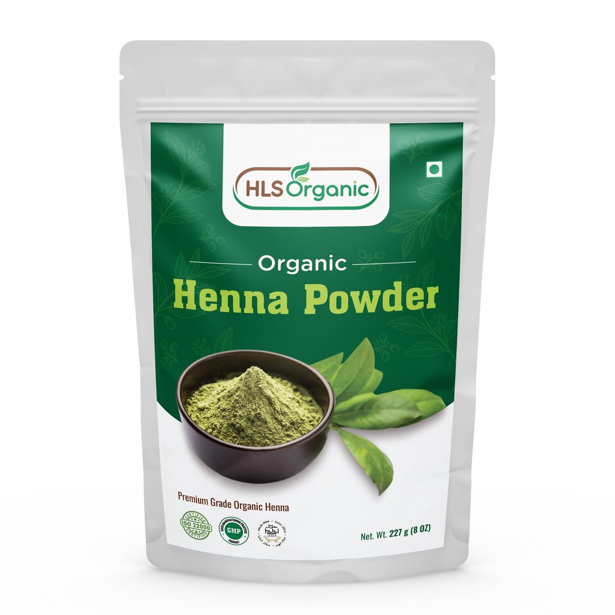 HLS Organic Henna Powder (Lawsonia Inermis) for Natural Orange-Red Hair Color | Certified Organic | 227g (8 oz) | No Chemicals or Additives Avelisse