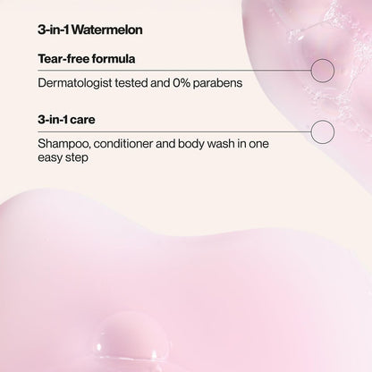 Suave Kids 3-in-1 Shampoo, Conditioner & Body Wash Watermelon Wonder 2-Pack + Detangler Spray Silly Apple - Tear Free, Dermatologist Tested Avelisse