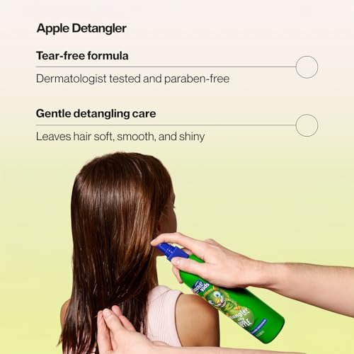 Suave Kids 3-in-1 Shampoo, Conditioner & Body Wash Watermelon Wonder 2-Pack + Detangler Spray Silly Apple - Tear Free, Dermatologist Tested Avelisse