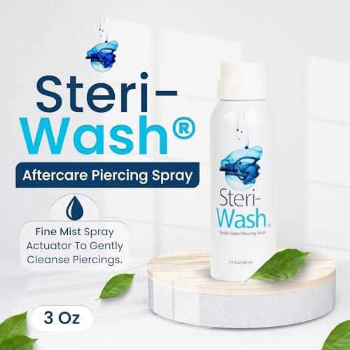 Steri-Wash Aftercare Piercing Spray - 25 Pack, 3 oz Each (Professional Grade) Avelisse
