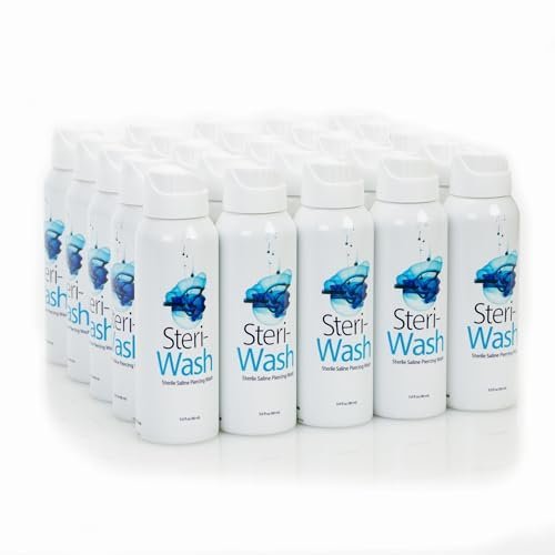 Steri-Wash Aftercare Piercing Spray - 25 Pack, 3 oz Each (Professional Grade) Avelisse