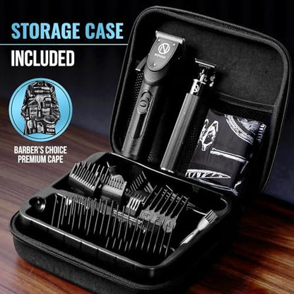 Novah Professional Hair Clippers for Men – Cordless Barber Clipper & Trimmer Set, Fade Haircut Kit, Electric Hair Cutting Machine (Matte Black) Avelisse