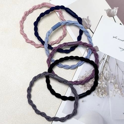 GEMGIMY Hair Ties Elastics for Thick & Thin Hair - No Damage Boho Rubber Bands, Braided Ponytail Holders No Pull, Cute Hair Ties for Women Girls - 24 Pcs Colorful Hair Accessories Avelisse