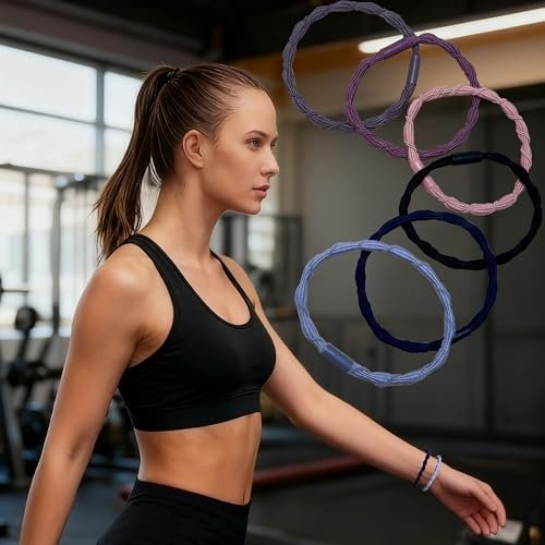 GEMGIMY Hair Ties Elastics for Thick & Thin Hair - No Damage Boho Rubber Bands, Braided Ponytail Holders No Pull, Cute Hair Ties for Women Girls - 24 Pcs Colorful Hair Accessories Avelisse