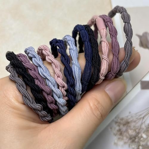 GEMGIMY Hair Ties Elastics for Thick & Thin Hair - No Damage Boho Rubber Bands, Braided Ponytail Holders No Pull, Cute Hair Ties for Women Girls - 24 Pcs Colorful Hair Accessories Avelisse