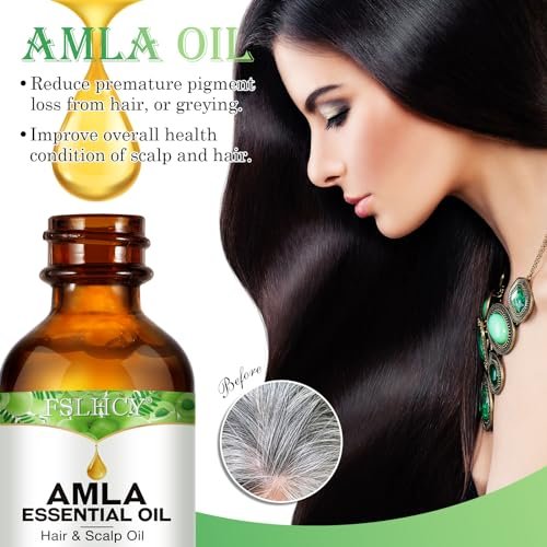 FSLHCY Amla Oil 60ML - Natural & Vegan Hair Oil for Healthy Hair Growth, Promotes Thicker, Fuller, Shinier Hair for Men and Women - görsel 6