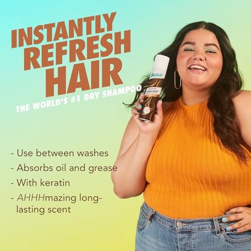 Batiste Dark Dry Shampoo 3-Pack – Waterless Hair Refresher for Dark Hair (3.81 oz Total) Avelisse