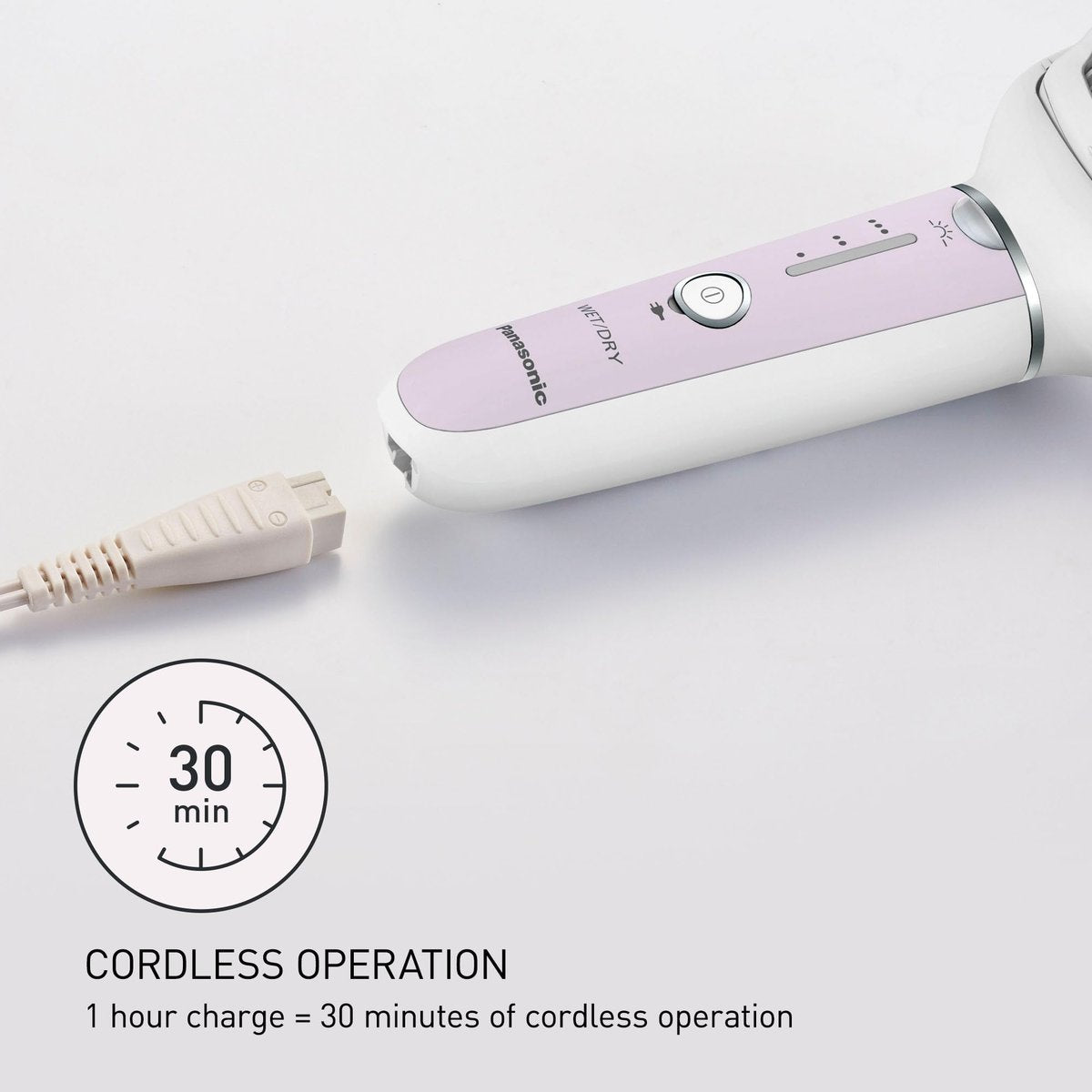 Panasonic Epilator with Gentle Cap, Electric Hair Remover for Home, 3 Speed Settings, Wet Dry, Washable - ES-EY30 Avelisse