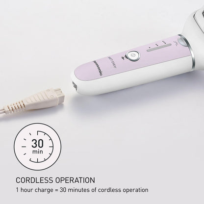 Panasonic Epilator with Gentle Cap, Electric Hair Remover for Home, 3 Speed Settings, Wet Dry, Washable - ES-EY30 Avelisse
