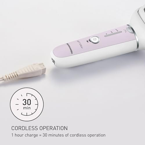 Panasonic Epilator with Gentle Cap, Electric Hair Remover for Home, 3 Speed Settings, Wet Dry, Washable - ES-EY30 Avelisse