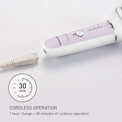 Panasonic Epilator with Gentle Cap, Electric Hair Remover for Home, 3 Speed Settings, Wet Dry, Washable - ES-EY30 Avelisse