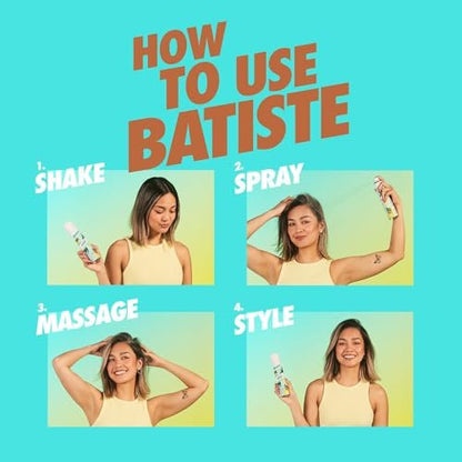 Batiste Tropical Dry Shampoo 3.81oz 3-Pack - Waterless Shampoo for Fresh, Voluminous Hair Avelisse
