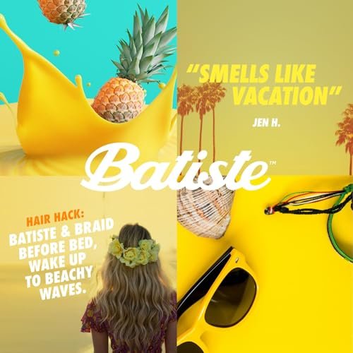 Batiste Tropical Dry Shampoo 3.81oz 3-Pack - Waterless Shampoo for Fresh, Voluminous Hair Avelisse