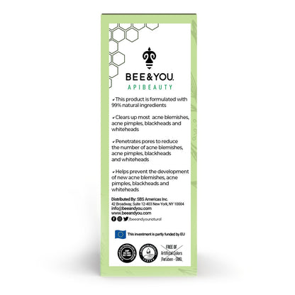 BEE and YOU Acne Treatment with Salicylic Acid, Bee Venom & Propolis Serum - Clear Breakouts, Face & Body, 1 oz