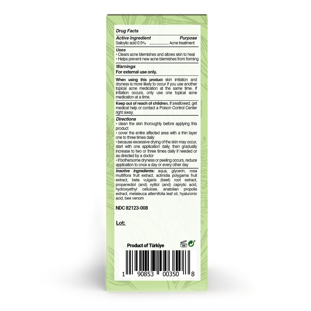 BEE and YOU Acne Treatment with Salicylic Acid, Bee Venom & Propolis Serum - Clear Breakouts, Face & Body, 1 oz - görsel 5