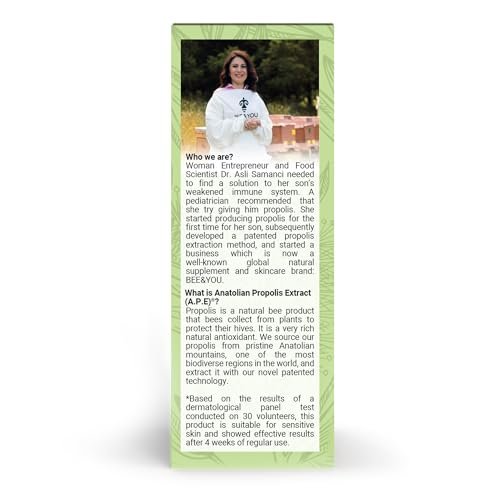 BEE and YOU Acne Treatment with Salicylic Acid, Bee Venom & Propolis Serum - Clear Breakouts, Face & Body, 1 oz - görsel 10