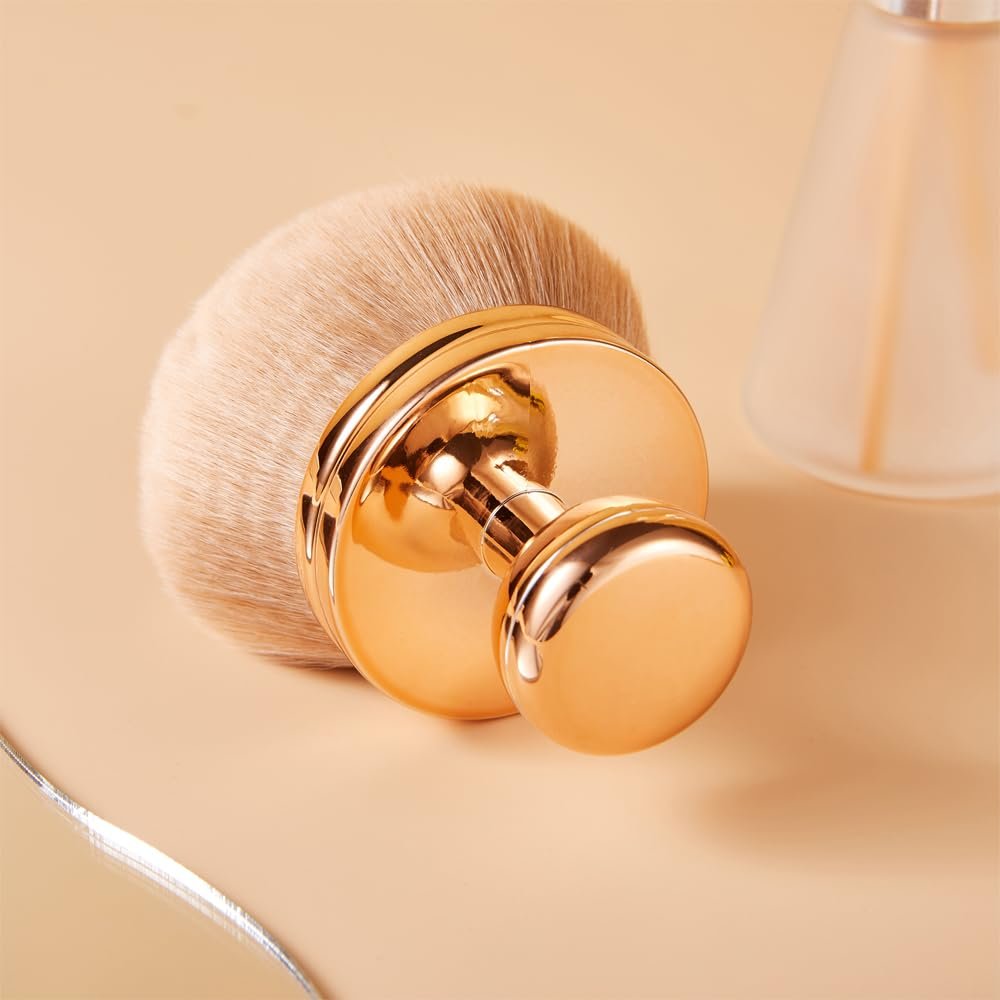 COSHINE Extra Large Rose Gold Self Tanning Blend Brush – 3 Inch Professional Kabuki Brush for Face and Body - görsel 5