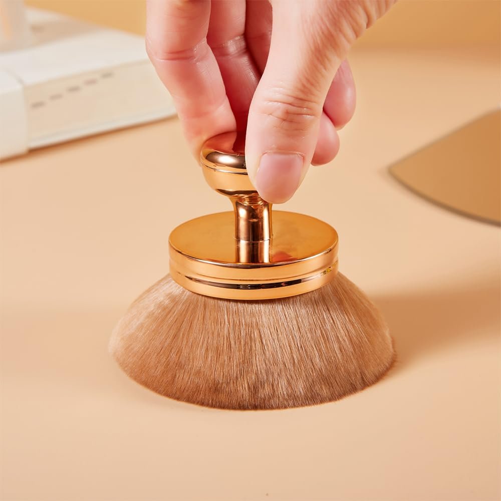 COSHINE Extra Large Rose Gold Self Tanning Blend Brush – 3 Inch Professional Kabuki Brush for Face and Body - görsel 7