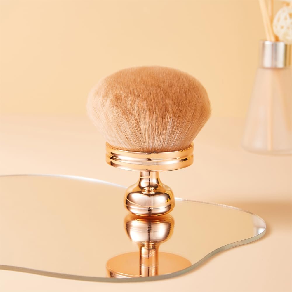 COSHINE Extra Large Rose Gold Self Tanning Blend Brush – 3 Inch Professional Kabuki Brush for Face and Body - görsel 17