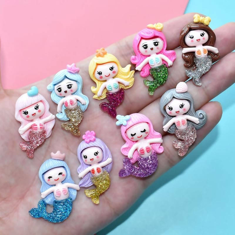 Mermaid Bath Bombs for Kids with Surprise Inside - 9 Pack Natural Organic Bubble Bath Gift Set Avelisse