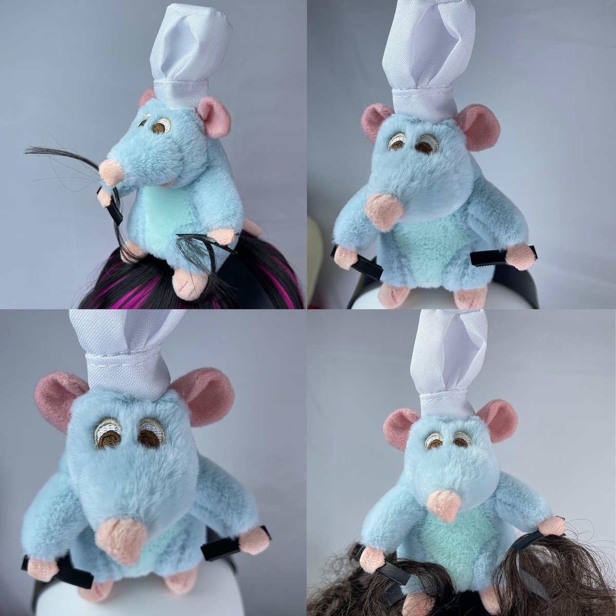 Beeadore Rat Headband – Grey Plush Mouse Ears Costume Headwear for Adults, Funny Animal Ear Hair Clip Avelisse
