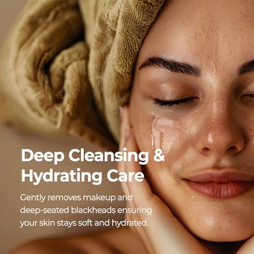 AVCA Jumbo Size Blackhead Remover Cleansing Oil 10.14 fl oz (300ml) – K-Beauty Pore Care Cleanser with PHA, Dissolves Makeup & Sebum, Gentle Exfoliating Oil Cleanser for Oily & Normal Skin Avelisse