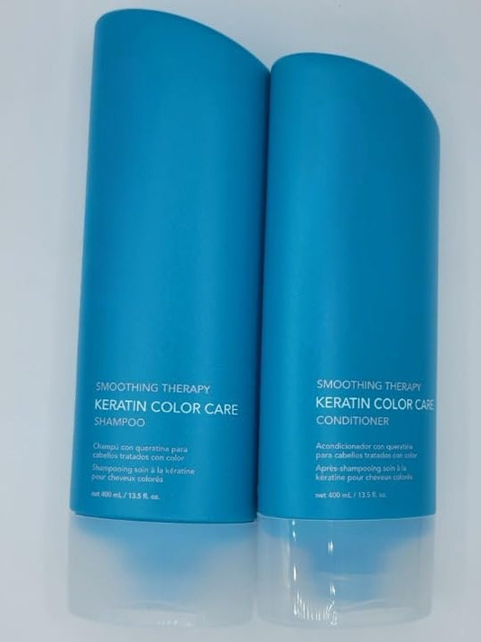 Keratin Color Care Smoothing Therapy Shampoo and Conditioner Set – 13.5 oz Duo for Color-Treated Hair Avelisse