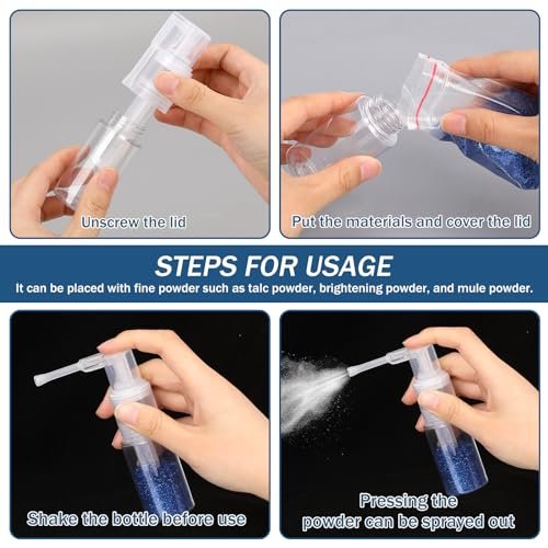 KALIONE 2-Pack 25ml Empty Powder Spray Bottles – Reusable Detachable Travel Bottles for Face, Hair, Body, Nail - görsel 12