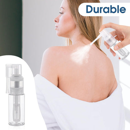 KALIONE 2-Pack 25ml Empty Powder Spray Bottles – Reusable Detachable Travel Bottles for Face, Hair, Body, Nail