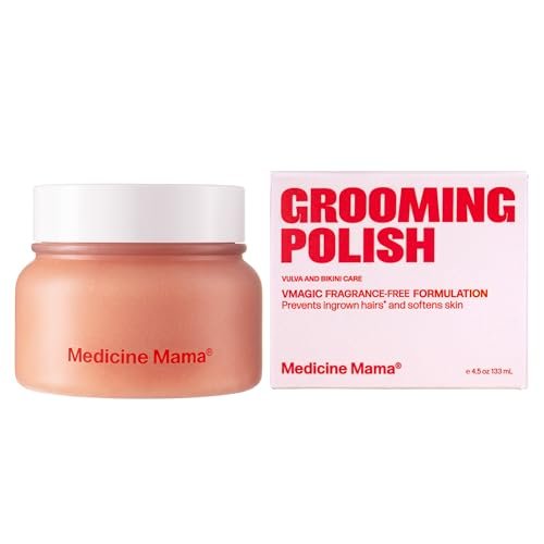 VMAGIC by Medicine Mama Grooming Polish – Natural Sugar Exfoliating Scrub for Pre-Grooming & Aftercare – Helps Prevent Ingrown Hairs – 4.5 oz Avelisse