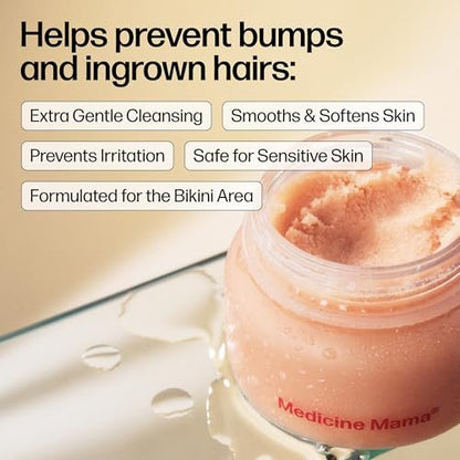 VMAGIC by Medicine Mama Grooming Polish – Natural Sugar Exfoliating Scrub for Pre-Grooming & Aftercare – Helps Prevent Ingrown Hairs – 4.5 oz Avelisse