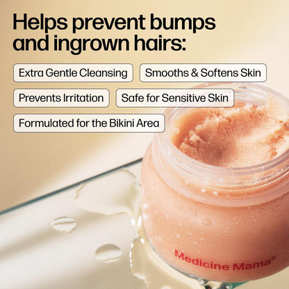 VMAGIC by Medicine Mama Grooming Polish – Natural Sugar Exfoliating Scrub for Pre-Grooming & Aftercare – Helps Prevent Ingrown Hairs – 4.5 oz Avelisse