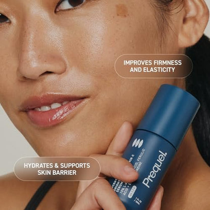 Prequel Skin Lucent-C Vitamin C Serum for Face - Professional L-Ascorbic Acid, Ferulic Acid & Niacinamide - Clinical Skincare for Luminous Firm Skin, 1 oz Pump Avelisse