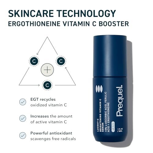Prequel Skin Lucent-C Vitamin C Serum for Face - Professional L-Ascorbic Acid, Ferulic Acid & Niacinamide - Clinical Skincare for Luminous Firm Skin, 1 oz Pump Avelisse