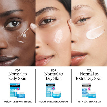 Neutrogena Hydro Boost Gel Cream for Normal/Dry Skin, 48-Hour Hydration, Fragrance-Free Face Moisturizer with Hyaluronic Acid, 1.7 oz + Trial Size Hydro Boost Hydrating Gel Cleanser, 0.5 fl oz Avelisse
