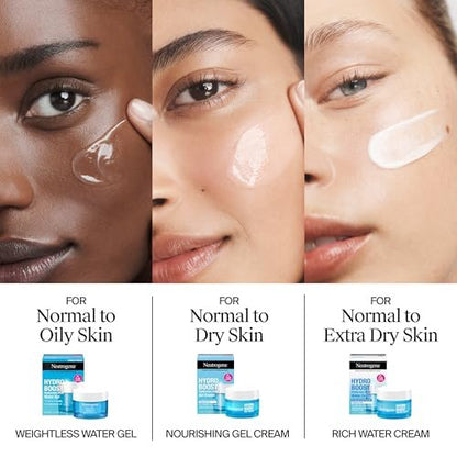 Neutrogena Hydro Boost Water Cream 72H Hydrating Face Moisturizer with Hyaluronic Acid for Normal to Extra Dry Skin, Fragrance Free, 1.7 oz + Trial Size Hydro Boost Hydrating Gel Cleanser 0.5 fl oz Avelisse