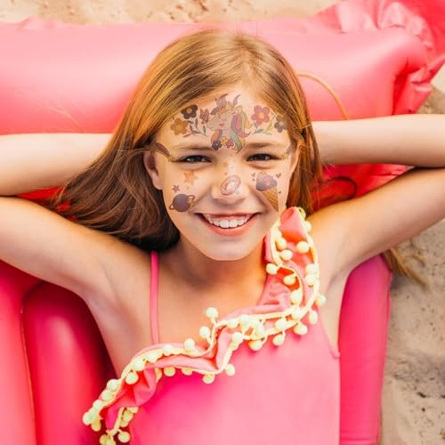 Partywind 24 Styles Face Temporary Tattoos for Kids - Dinosaur Fake Tattoo Stickers for Boys Girls Party Favors, Birthday Games, Goodie Bag Stuffers - görsel 12