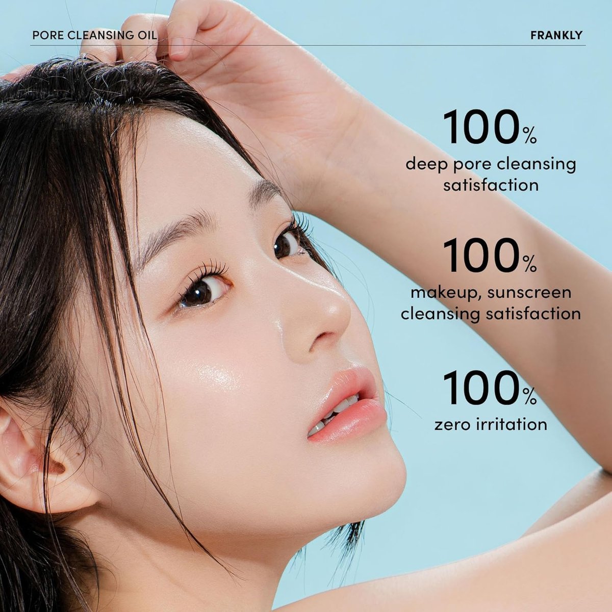 FRANKLY Pore Cleansing Oil – Deep Makeup Remover & Blackhead Cleanser with BHA, LHA, Amino Acids & Hyaluronic Acid for All Skin Types | Korean Skin Care | 6.8 fl oz Avelisse