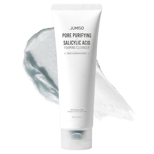 JUMISO Salicylic Acid 0.5% BHA Foaming Cleanser with Blue Clay – Low pH, Fragrance-Free Face Wash for Oily & Acne-Prone Skin – Blackhead & Pore Care, Non-Comedogenic, 4.23 oz Avelisse