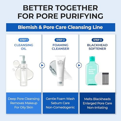 JUMISO Salicylic Acid 0.5% BHA Foaming Cleanser with Blue Clay – Low pH, Fragrance-Free Face Wash for Oily & Acne-Prone Skin – Blackhead & Pore Care, Non-Comedogenic, 4.23 oz Avelisse