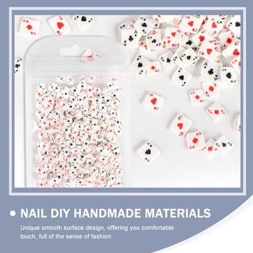 Poker Card Nail Charms - 3D Polymer Clay Nail Art Accessories for DIY Manicure, Compact Size 11x7cm, Assorted Colors for Home Salon Use - görsel 12