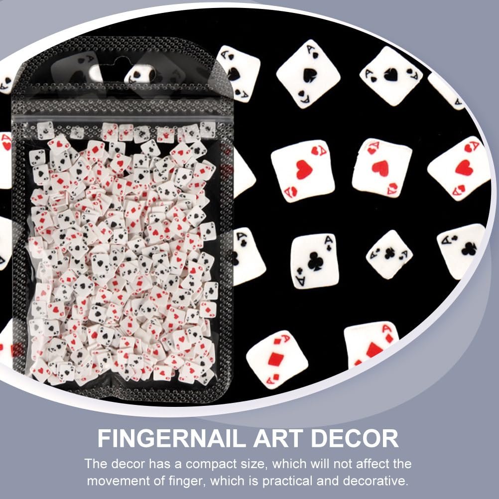 Poker Card Nail Charms - 3D Polymer Clay Nail Art Accessories for DIY Manicure, Compact Size 11x7cm, Assorted Colors for Home Salon Use - görsel 13