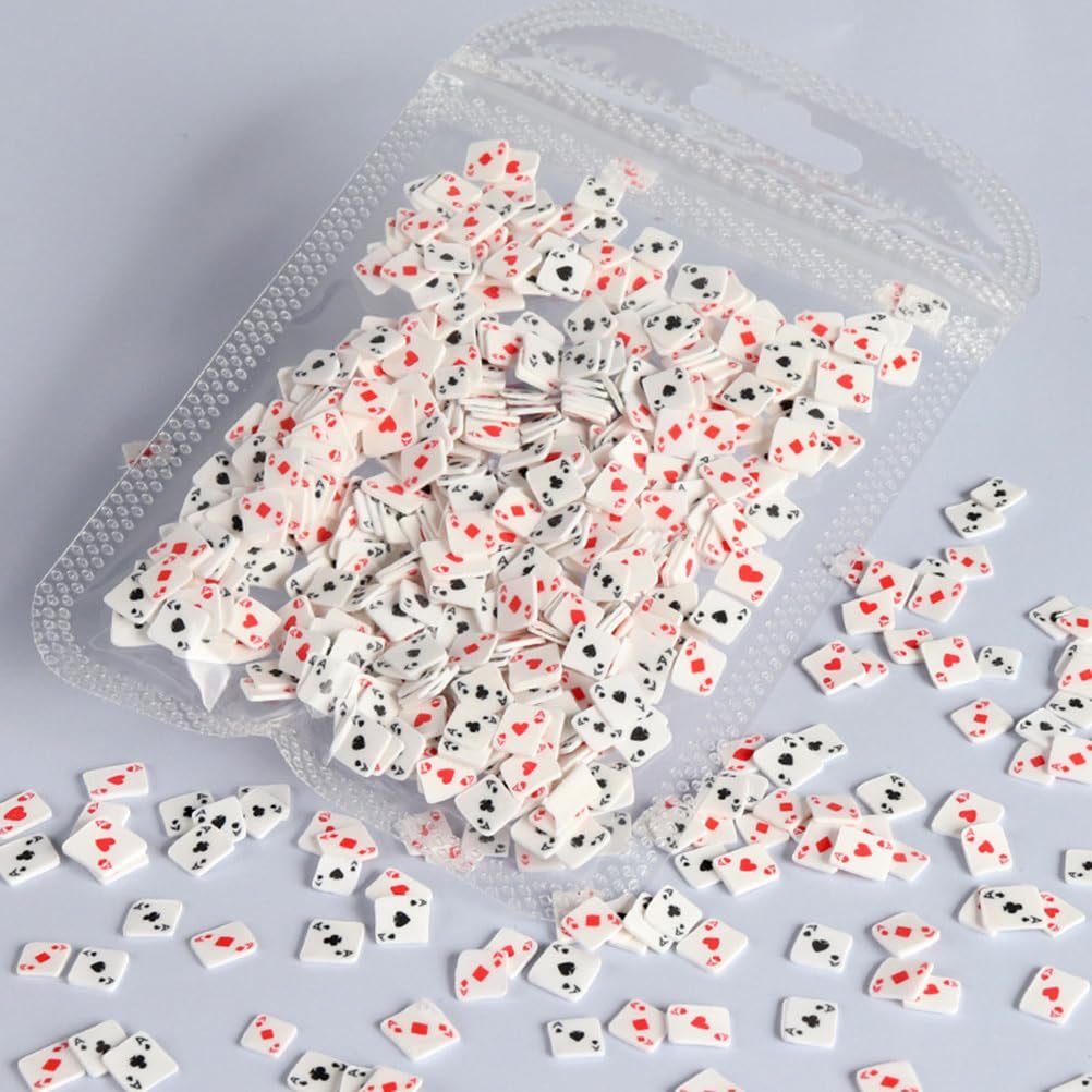 Poker Card Nail Charms - 3D Polymer Clay Nail Art Accessories for DIY Manicure, Compact Size 11x7cm, Assorted Colors for Home Salon Use - görsel 15