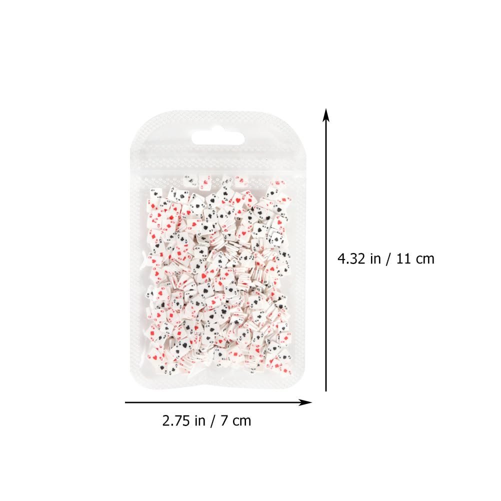 Poker Card Nail Charms - 3D Polymer Clay Nail Art Accessories for DIY Manicure, Compact Size 11x7cm, Assorted Colors for Home Salon Use - görsel 3