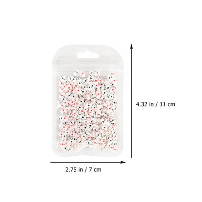 Poker Card Nail Charms - 3D Polymer Clay Nail Art Accessories for DIY Manicure, Compact Size 11x7cm, Assorted Colors for Home Salon Use