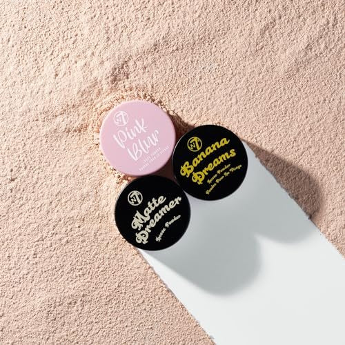 W7 Loose Face Powder Trio - Banana, Nude & Pink Setting Powders - Ultra-Fine 3-Piece Set for Flawless Makeup - görsel 12